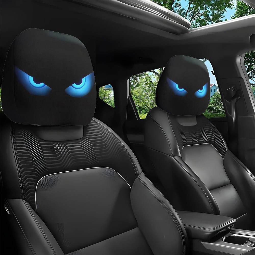Interior Design Concept - 2pcs Car Headrest Covers Featuring a