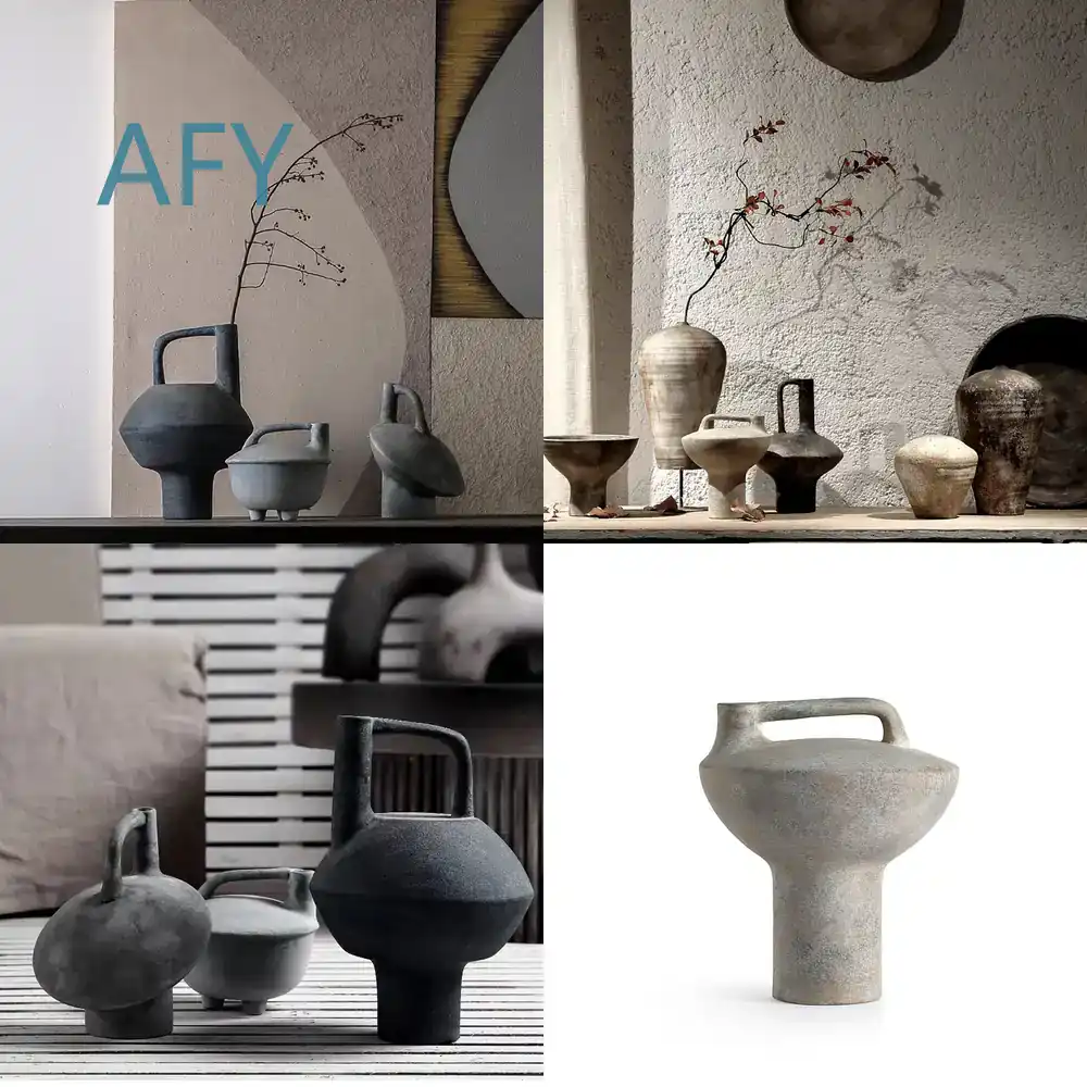 Interior Design Zen - Wabi Sabi Vintage Ceramic Vase for