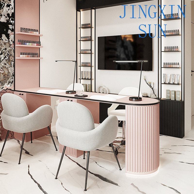 Custom Pink Beauty Salon 3D In - đánh giá và giá Interior Design Nail Salon