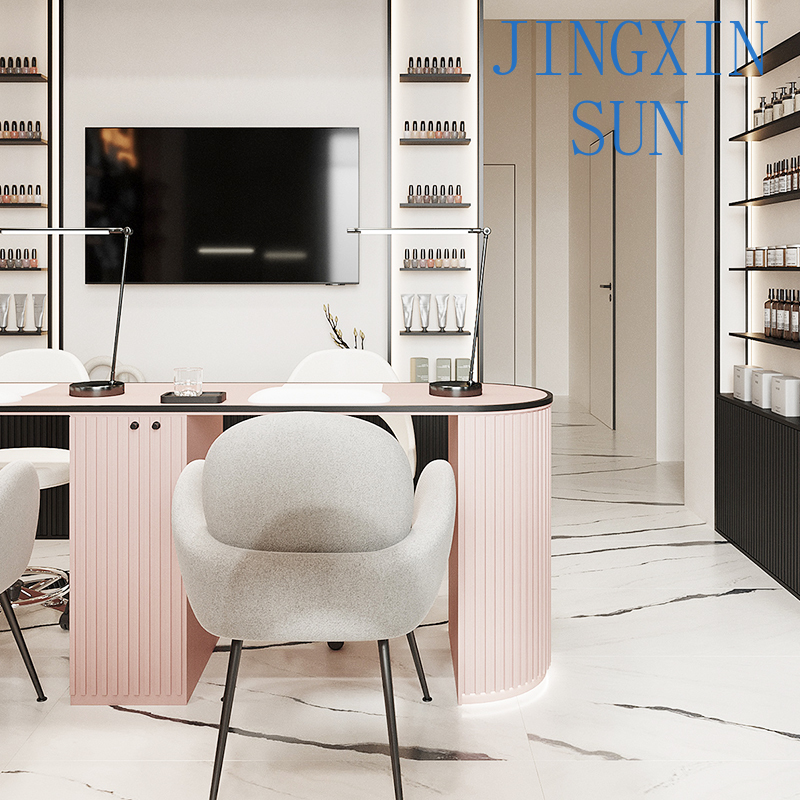 Custom Pink Beauty Salon 3D In - đánh giá và giá Interior Design Nail Salon