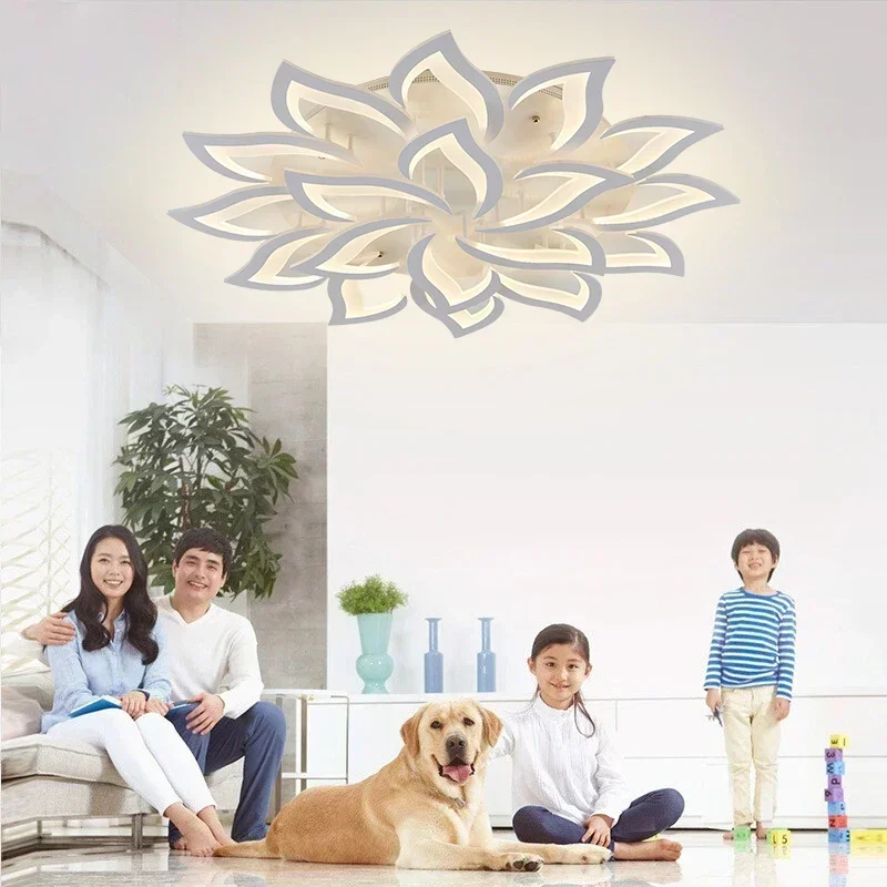 Designer LED Petal Chandelier  - đánh giá và giá Interior Design Luxury Living Room