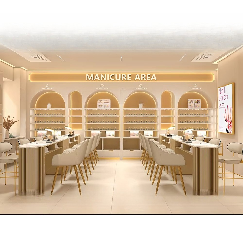 One-Stop Nail Art Spa Salon De - đánh giá và giá Interior Design Nail Salon