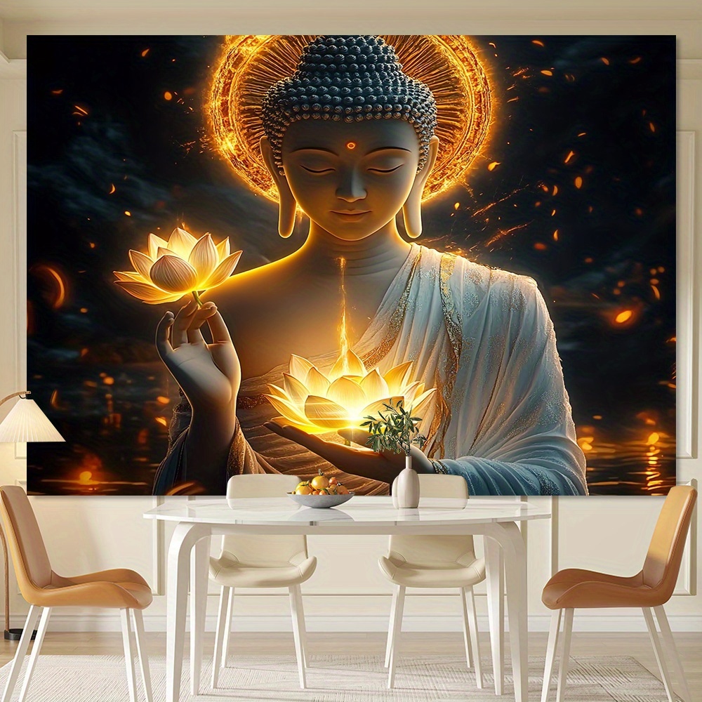 Buddha with Lotus Flower Wall  - đánh giá và giá Interior Design Zen