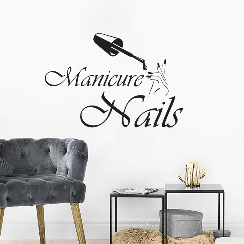 Decal Dán Tường Làm Móng Vinyl - đánh giá và giá Interior Design Nail Salon