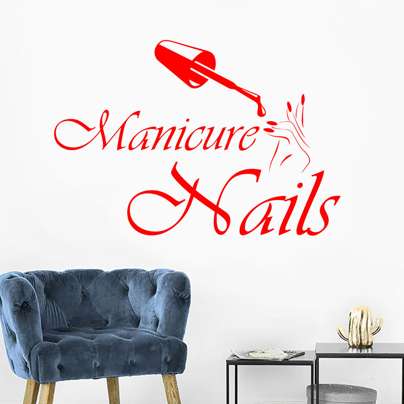 Decal Dán Tường Làm Móng Vinyl - đánh giá và giá Interior Design Nail Salon