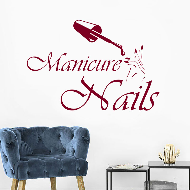 Decal Dán Tường Làm Móng Vinyl - đánh giá và giá Interior Design Nail Salon