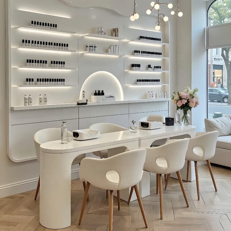 MS Display Beige Cream White C - đánh giá và giá Interior Design Nail Salon