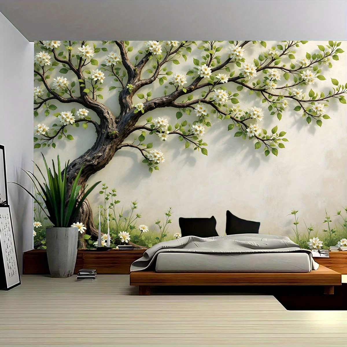3D Blossoming Tree Wall Mural  - đánh giá và giá Interior Design Zen