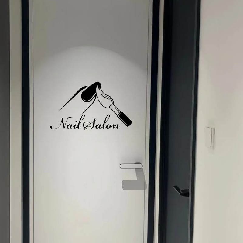 Nail Salon Shop Wall Decal Man - đánh giá và giá Interior Design Nail Salon