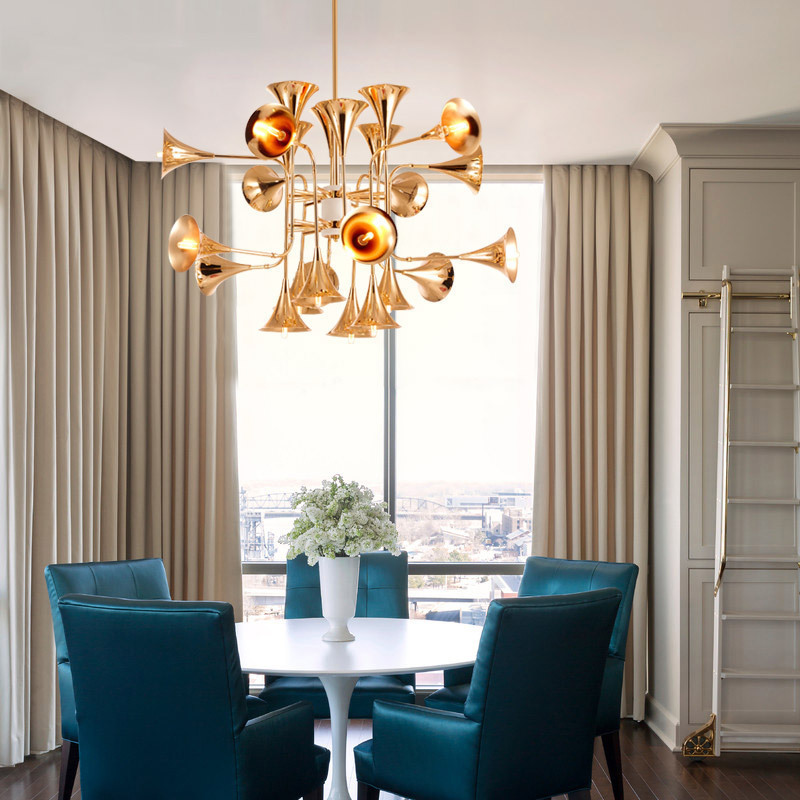 Nordic Trumpet Pendant Lamp fo - đánh giá và giá Interior Design Kitchen Modern