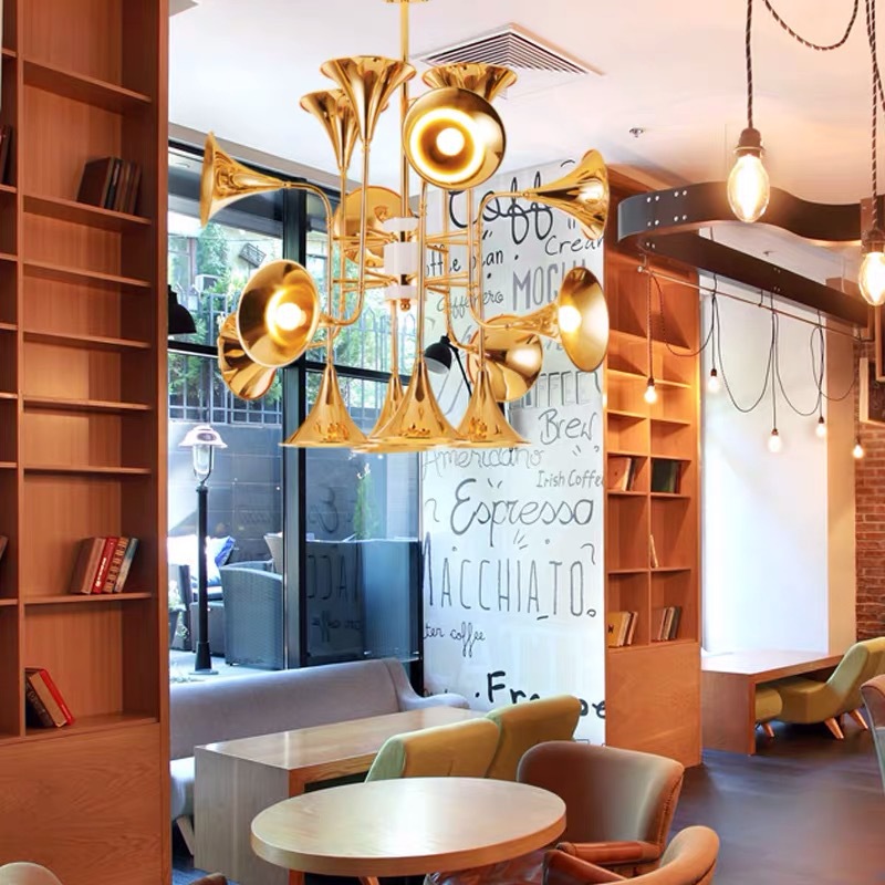 Nordic Trumpet Pendant Lamp fo - đánh giá và giá Interior Design Kitchen Modern