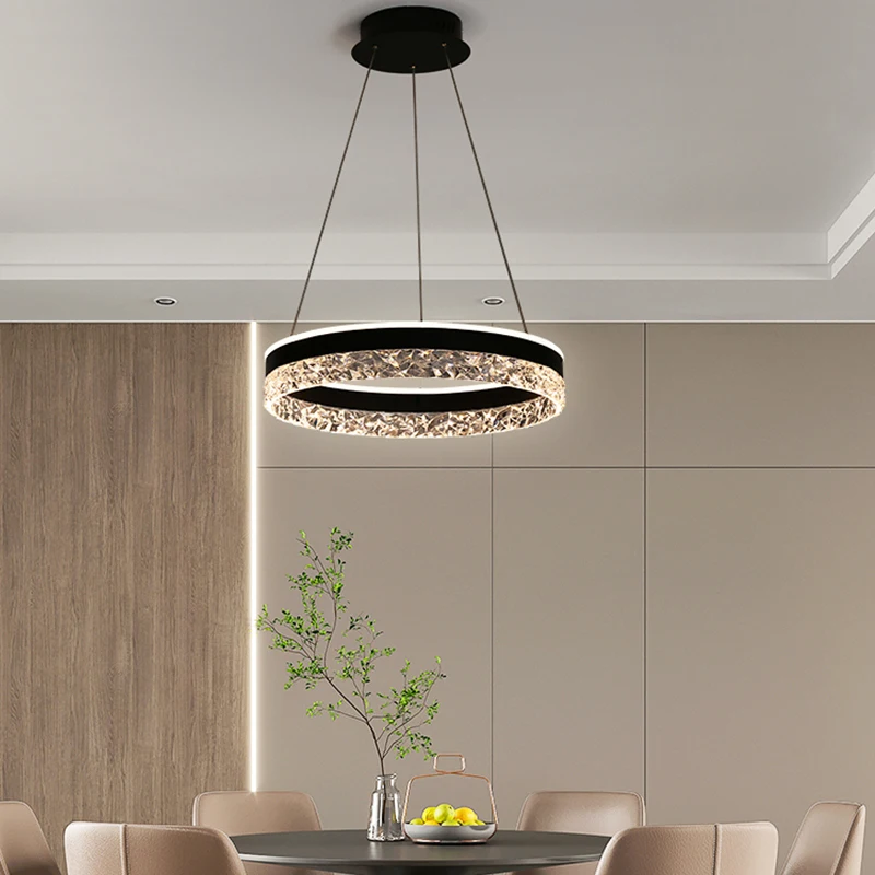 Modern Luxury Crystal LED Pend - đánh giá và giá Interior Design Luxury Living Room
