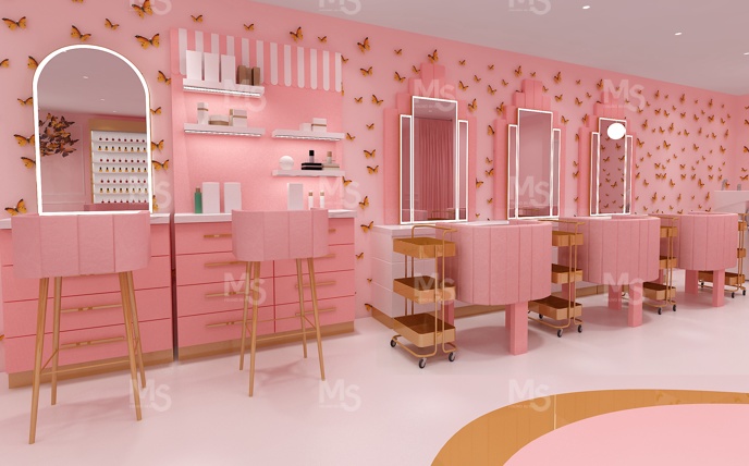 MS-DISPLAY Durable Nail Salon  - đánh giá và giá Interior Design Nail Salon