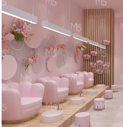 MS-DISPLAY Durable Nail Salon  - đánh giá và giá Interior Design Nail Salon